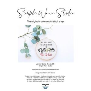 Schitt's Creek - The Schitt's Family - Counted Cross Stitch Pattern Chart